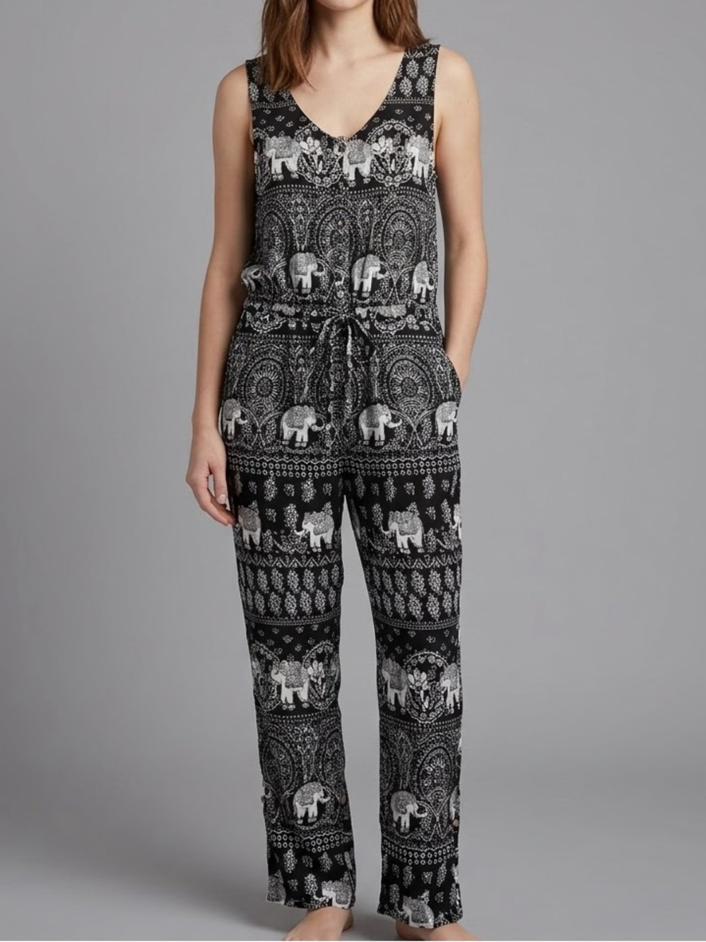 Lilka Anthropologie Bohemian Printed Romper Size Large